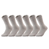AATMart Men's 6 Pairs Lightweight Well Crafted Wool Crew Socks with Breathable Features | Athletic Moisture Wicking Socks FS03 Size 8-11 (Light Gray)