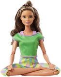 Barbie Made to Move Doll with 22 Flexible Joints Long Wavy Brunette Hair Wearing Athleisure-wear for Kids 3 to 7 Years Old