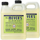 Hydrating Hand Soap Refill in Refreshing Lemon Verbena Scent for any Soap Dispenser for Bathroom & Kitchen Liquid Soap w/ Essential Oils for Hand Wash Cruelty Free Eco Friendly Products, 33 Fl OZ Per Bottle, 2 Bottles