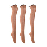 Lovely Annie Big Girl's Women's Fancy Thigh High Cotton Boot Socks L1856 Size 5-11