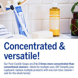 Undiluted Pure Castile Liquid Soap in Citrus Scent: 18-in-1 All Natural Soap w/ Organic Essential Oil Citrus Scent, All Purpose Castile Soap for Skincare, Hand Wash, Cleaning & More, 8 Fl OZ Bottle