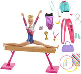 Barbie Gymnastics Playset: Barbie Doll with Twirling Feature, Balance Beam, 15+ Accessories for Ages 3 and Up