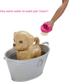 Barbie Play 'n Wash Pets Playset with Brunette Barbie Doll, 3 Color-Change Animals (A Puppy, Kitten and Bunny) and 10 Pet and Grooming Accessories, Gift for 3 to 7 Year Olds