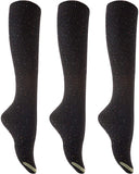Lian Lifestyle Awesome Women's 3 Pairs Knee High Cotton Socks, Breathable, Fancy and Cozy Size 2.5-7 L158212(Grey,Coffee,Wine)