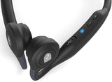 Lian LifeStyle Premium Bone Conduction Headphones Lightweight & Waterproof w/Mic & Bluetooth. Wireless Over Ear Headset for Adults and Kids, Suitable for Sports, Gaming, Travel or Office (Grey)