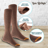 Lian LifeStyle Women's 1 Pair Knee High Cotton Socks HR158212 Size 6-9