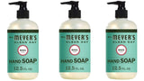 Effective Liquid Hand Soap for Daily Use Natural Hand Soap w/ Essential Oils for Hand Wash Cruelty Free Eco Friendly Product Basil Scented Soap 12.5 FL OZ Per Bottle, 3 Bottles