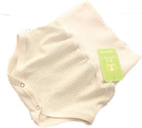 Lian LifeStyle Infant Baby's 1 PK Organic Cotton Underwear Size M Honey Dew w Ivory Strip