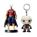 Dark Horse My Hero Academia: All Might Silver Age 11 Inch Figure + Keychain: Horror - Jason Voorhees Toy Figure, Pack of 2