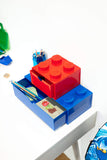 LEGO 40201731 Desk Drawer 4 knobs Stackable Storage Box, Blue