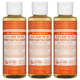 Undiluted Pure Castile Liquid Soap in Tea Tree: 18-in-1 All Natural Soap w/ Organic Essential Oil Tea Tree, All Purpose Castile Soap for Skincare, Hand Wash, Cleaning & More, 4 Fl OZ Bottle, 5 Bottles