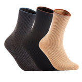 Lian LifeStyle Women's 3 Pairs Cute Perfect Fit Wool Crew Socks HR1612 Size 6-9