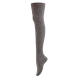 AATMart Women's 2 Pairs Awesome Comfortable Soft & Super Durable Thigh High Cotton Socks | Perfect as Winter & Spring Socks J1025 6-9(Dark Grey)