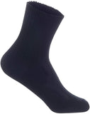Lian LifeStyle Men's 3 Pairs Knitted Wool Blend Crew Socks LK08 Size Size 6-9 (Black)