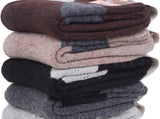 Lian LifeStyle Men's 5 Pairs Pack Extra Thick Wool Blend Socks Size 7-10