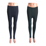 Lian LifeStyle Ultra Comfy Spandex Leggings for Women 2 Pair's | Teen & Juniors leggings - Breathable & Lightweight | Stretchy & Cool Active Wear: Workout Tights, Yoga Pants, Running Leggings | Perfect as Daily Basics, Color (Navy,Green)