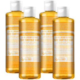 Undiluted Pure Castile Liquid Soap in Citrus Scent: 18-in-1 All Natural Soap w/ Organic Essential Oil Citrus Scent, All Purpose Castile Soap for Skincare, Hand Wash, Cleaning & More, 8 Fl OZ Bottle