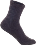 Lian LifeStyle Women's 3 Pairs Perfect Fit Wool Crew Socks. Cute and Comfortable with Wide Range of Colors and Styles LK08 Size Size 6-9 (Coffee)