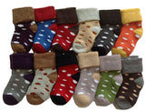 Lian LifeStyle 3 Pairs Children Cool & Fun Viscose Socks. Lightweight and Skin Friendly, Soft, Warm & Breathable (Dotted) Boy 1Y-3Y Random Color