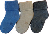 Lian LifeStyle Children's 3 Pairs Wool blend Crew Socks Plain Color Size (OM-24M)