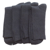 AATMart Men's 6 Pairs Lightweight Wool Crew Socks with Breathable Features | Hiking & Running Socks Best for Athletic & Daily Wear Casual Solid Size 6-9(Black)