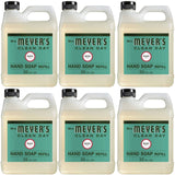 Hydrating Hand Soap Refill in Refreshing Basil Scent for any Soap Dispenser for Bathroom & Kitchen - Liquid Soap w/ Essential Oils for Hand Wash - Cruelty Free Eco Friendly Products -33 Fl OZ Per Pack, Pack of 6