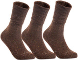 Lian LifeStyle Big Girl's Women 3 Pairs Knee High Wool Crew Socks HR1412 Size 6-9