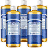 Undiluted Pure Castile Liquid Soap in Peppermint: 18-in-1 All Natural Soap w/ Organic Essential Oil Peppermint, All Purpose Castile Soap for Skincare, Hand Wash, Cleaning & More, 32 Fl OZ Bottle
