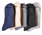 AATMart Men's 3 Pairs Lightweight Wool Crew Socks with Breathable Features | Hiking & Running Socks Best for Athletic & Daily Wear Casual Solid Size 6-9(Random Color)