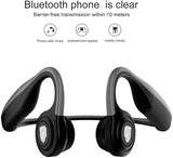 Lian LifeStyle Premium Bone Conduction Headphones Lightweight & Waterproof w/Mic & Bluetooth. Wireless Over Ear Headset for Adults and Kids, Suitable for Sports, Gaming, Travel or Office (Grey)