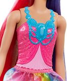 Barbie Dreamtopia Princess Doll (11.5-inch) with Extra-Long Two-Tone Fantasy Hair, Hairbrush, Tiaras and Styling Accessories, Gift for 3 to 7 Year Olds