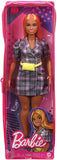 Barbie Fashionistas Doll #161 with Puff Sleeve Plaid Blazer Dress, Toy for Kids 3 to 8 Years Old