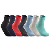Lian LifeStyle Men's 6 Pairs Great Activewear Wool Crew Socks LK1603 Size 6-9