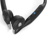 Lian LifeStyle Premium Bone Conduction Headphones Lightweight & Waterproof w/Mic & Bluetooth. Wireless Over Ear Headset for Adults and Kids, Suitable for Sports, Gaming, Travel or Office (Grey)