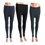 Lian LifeStyle Ultra Comfy Spandex Leggings for Women 3 Pair's | Teen & Juniors leggings - Breathable & Lightweight | Stretchy & Cool Active Wear: Workout Tights, Yoga Pants, Running Leggings | Perfect as Daily Basics, Color (Navy,Black,Green)