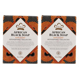 Authentic All Natural African Black Soap for Dark Spots, Eczema Relief, Hyperpigmentation Treatment, Psoriasis Moisturizer & Skin Care Health - Effective Exfoliating Bar Soap for Deep Cleansing 5 OZ Per Pack, Pack of 2