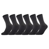 AATMart Men's 6 Pairs Lightweight Well Crafted Wool Crew Socks with Breathable Features | Athletic Moisture Wicking Socks FS03 Size 8-11 (Black)
