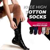 Lian LifeStyle Women's 1 Pair Knee High Cotton Socks HR158212 Size 6-9