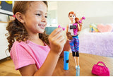 Barbie Fitness Doll, Red-Haired, with Puppy and 9 Accessories, Including Yoga Mat with Strap, Hula Hoop and Weights, Gift for Kids 3 to 7 Years Old