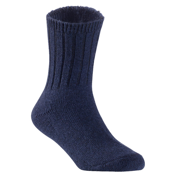 2 Pairs Children's Durable, Stretchable, Thick & Warm Wool Crew Socks. Perfect as Winter Snow Sock and All Seasons FS01 Size 2Y-4Y(Navy)