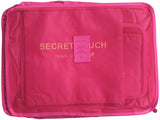 Lian LifeStyle 6 PCS Set Travel Bags Luggage Compression Pouches Large(Rose)