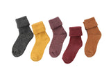 Lian LifeStyle Women's 4 Pairs Fashion Wool Blend Crew Socks L1844 Size 6-9 Assorted
