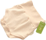 Lian LifeStyle Infant Baby's 1 PK Organic Cotton Underwear Size M Honey Dew w Ivory Strip