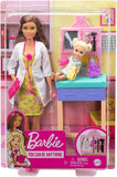 Barbie Pediatrician Playset, Brunette Doll (12-in), Exam Table, X-ray, Stethoscope, Tool, Clip Board, Patient Doll, Teddy Bear, Great Gift for Ages 3 Years Old & Up