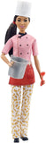 Barbie Pasta Chef Brunette Doll (12-In/30.40-cm) with Colorful Chef Top, Macaroni Print Pants, Chef Hat, Pasta Pot & Pasta Cutter Accessories, Great Gift for Ages 3 Years Old & Up, GTW38