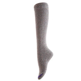 Lian LifeStyle Women's 5 Pairs Awesome, Breathable, Fancy and Cozy Knee High Cotton Boot Socks HR158212 Size 6-9(Grey)