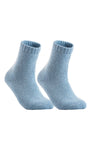 2 Pairs High Performance Men's Wool Socks, Breathable, Lightweight Moisture Wicking Crew Socks as Hiking and Running Socks One Size LK02(Blue)