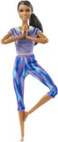 Barbie Made to Move Doll with 22 Flexible Joints & Curly Brunette Ponytail Wearing Athleisure-wear for Kids 3 to 7 Years Old