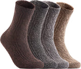 Lian LifeStyle Perfect Fit Women's 4 or 7 Pairs Wool Crew Socks Size 6-9 HR1613