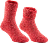 Lian LifeStyle Women's 2 Pairs Pack Soft Wool Blend Crew Socks Size 6-9 LK1602